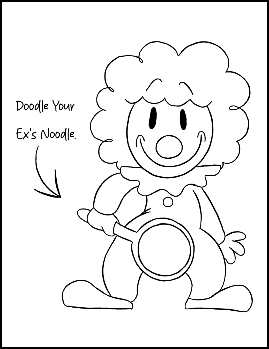 Sample page from the comedic workbook